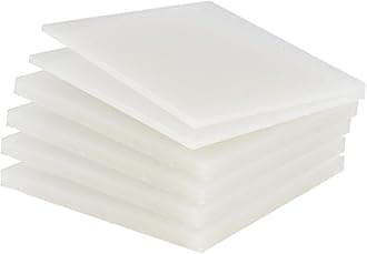 PP Polypropylene Sheet Plate Thickness 3mm-20mm Hard Sheet PVC Plate PP PE Sheet (200mm * 250mm * 8mm * 4 Pieces)