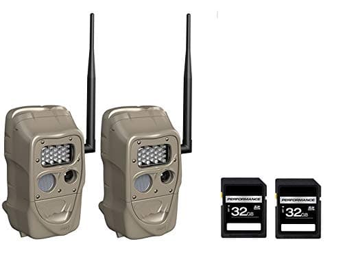 Cuddeback CuddeLink J Long Range IR J-1521 Trail Camera 2 PC Set with 2 SD 32 GB Memory Cards