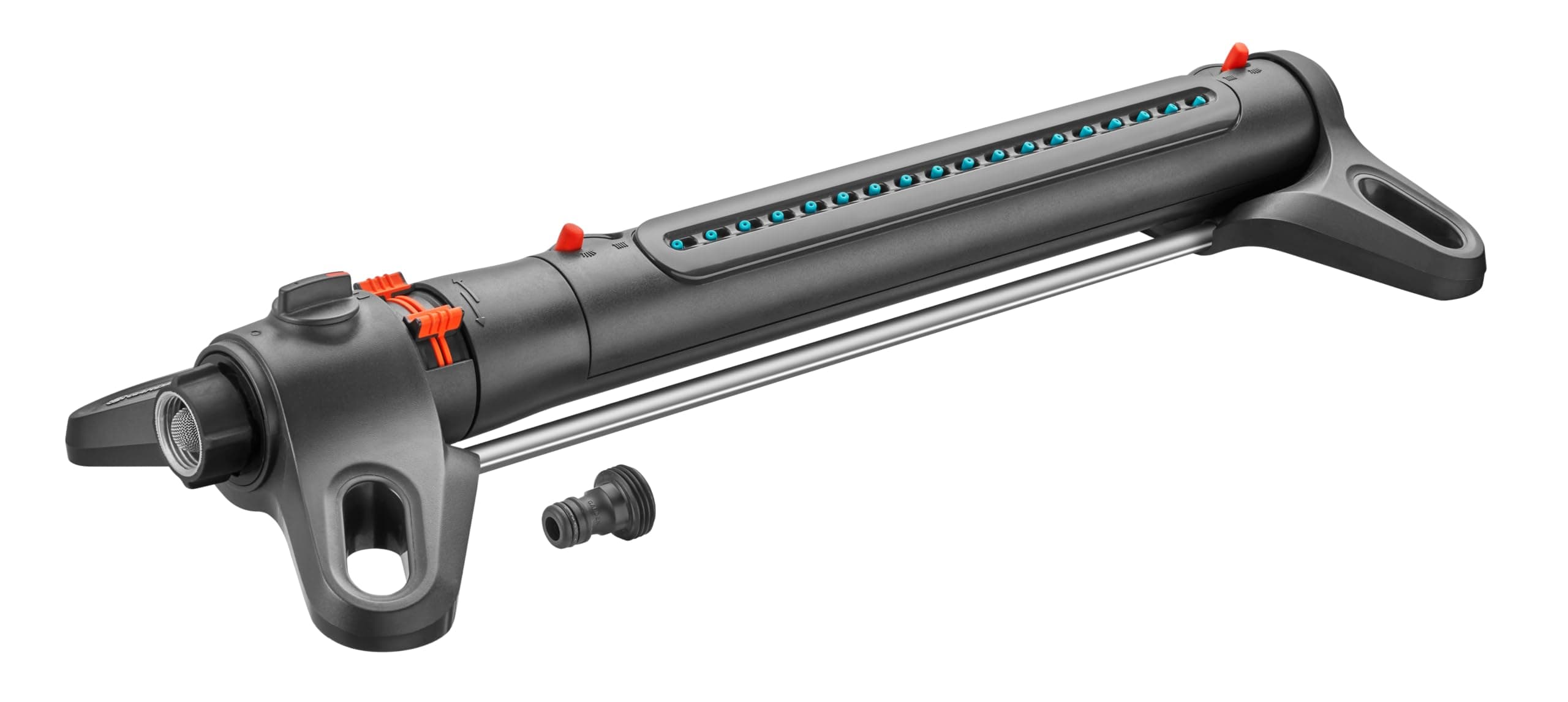 Gardena20570 | Up to 3800 sq ft - AquaZoom Adjustable Oscillating Yard Sprinkler, for Watering Large Area Lawn and Garden. Aquazoom Outdoor oscillating Sprinkler has Wide Heavy Duty Base.