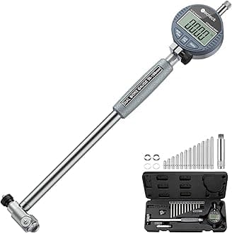 Neoteck Bore Gage Set Digital Indicator Dial Bore Gauge (2"-6"/0.0005") Measurement with Self-Centering Dial, Carbide Anvils, and Insulated Grips for Deep Engine Cylinder Measurement