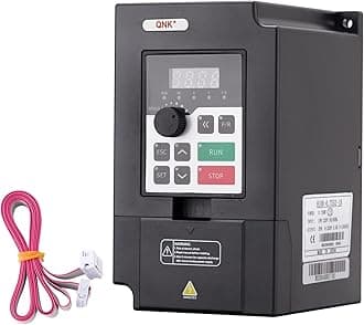 QNK VFD 0.75KW 1HP 220V AC 5A Single Phase to 3 Phase Converter Variable Frequency Drive CNC Spindle Motor Variable Speed Controller 50/60 hz Converter