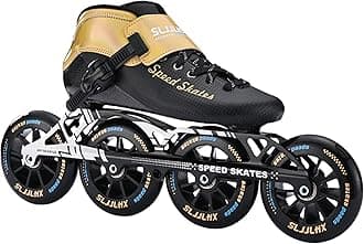 - Inline Speed Skates Adult for Mens Womens, Professional Fitness Racing Skates Adult Male, High Performance Roller Skating, Black