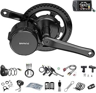 BAFANG 250W Mid Drive Kit - Upgraded BBS01B 36V Electric Bike Conversion Kit with EKD01 Display & 44T Chainring, Brushless Geared 8Fun BBS01 Ebike Kit for 68mm Bottom Bracket, G340