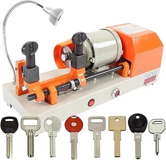 Key Cutting Machine Duplicator, Automatic Horizontal Copy Machine with 5 Duplicating Types, Accurate Adjustment and Easy Operation - Ideal for Duplication