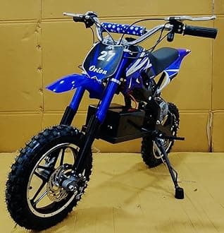 Dirt Rocket Electric-Powered Dirt Bike with Rear-Wheel Drive, High-Torque, Chain-Driven Motor, for Kids 13+ (Blue) - for Offroad Category & Purpose ONLY