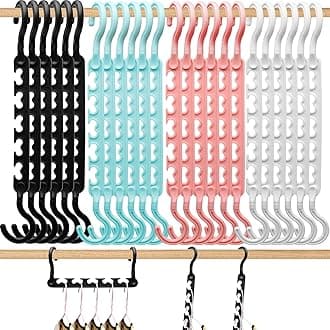 24-Pack-Closet-Organizers-and-Storage,Closet-Organizer-Hangers 5 Holes Hangers-Space-Saving for Heavy Clothes Wardrobe Closets,Dorm-Room-Essentials