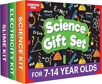 EINSTEIN BOX Science Gift Set 3-in-1 of Slime Kit + Science Kit + Electricity Kit | Gifts for Kids Ages 8,9,10,11,12,13,14 Years | Educational Toys for Boys & Girls| Gift Ideas for Boys & Girls|