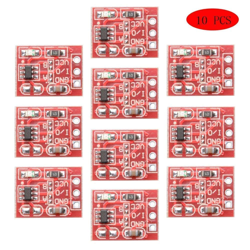 TTP223 Capacitive Switch Button Module Self-Lock Switch Button Module High Low Level Output (10 Piece)