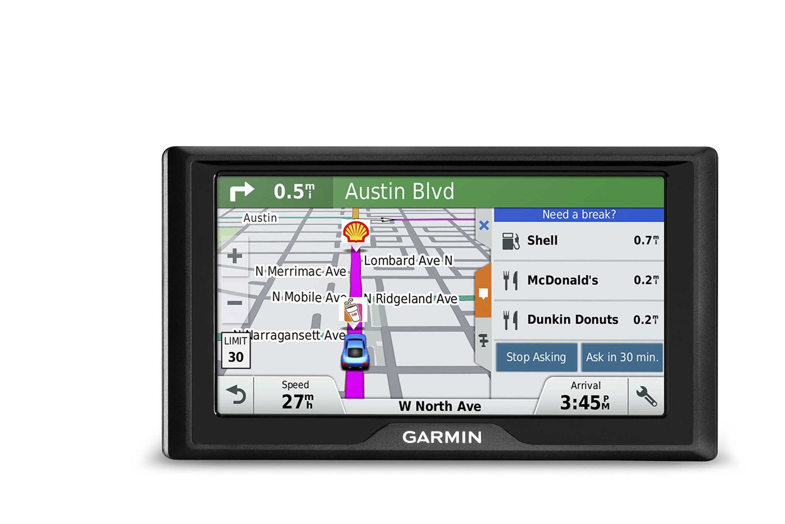 Garmin Drive 60 USA LM GPS Navigator System with Lifetime Maps, Spoken Turn-By-Turn Directions, Direct Access, Driver Alerts, and Foursquare Data (Renewed)