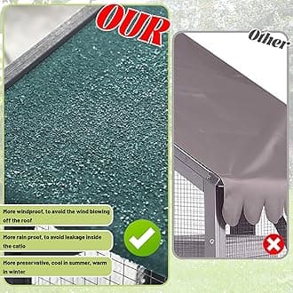 Catio Cat House Cage Enclosure, Outdoor/Indoor Wooden Cat Enclosures with Separate Kennel, 5 Large Platforms and Waterproof Asphalt Roof for Patio, Backyard (Burlywood)