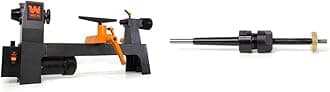 WEN LA3421 8-Inch by 13-Inch Variable Speed Mini Benchtop Wood Lathe + WEN PM01 Wooden Lathe Pen-Turning MT1 Mandrel