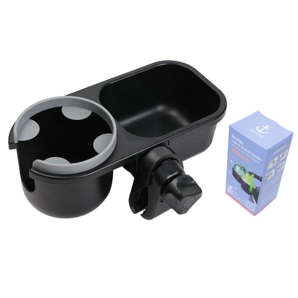 Universal Snack Tray for Stroller with Stroller Cup Holder, Universal Stroller Snack Tray with Cup Holder, Stroller Tray Attachment and Stroller Accessories