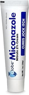 Globe Miconazole Nitrate 2% Antifungal Cream 1 oz, Cures Most Athletes Foot, Jock Itch, Ringworm and More. Compare to the Leading Name Brand