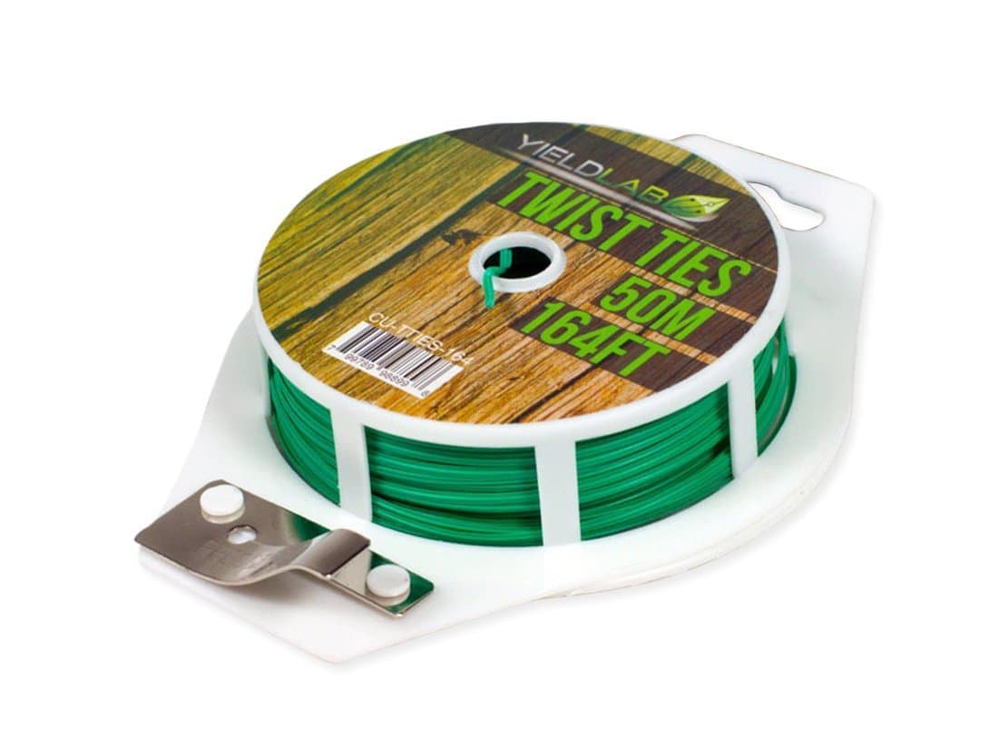 Plastic Twist Ties Roll with Cutter (164 ft) – Hydroponic, Aeroponic, Horticulture Growing Equipment