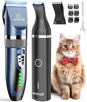 Cat Clippers And Paw Trimmer 3 In 1 Grooming Kit,Cat For Matted Hair,Cordless Kitty Shaver Long Hair,2 Speed Pet
