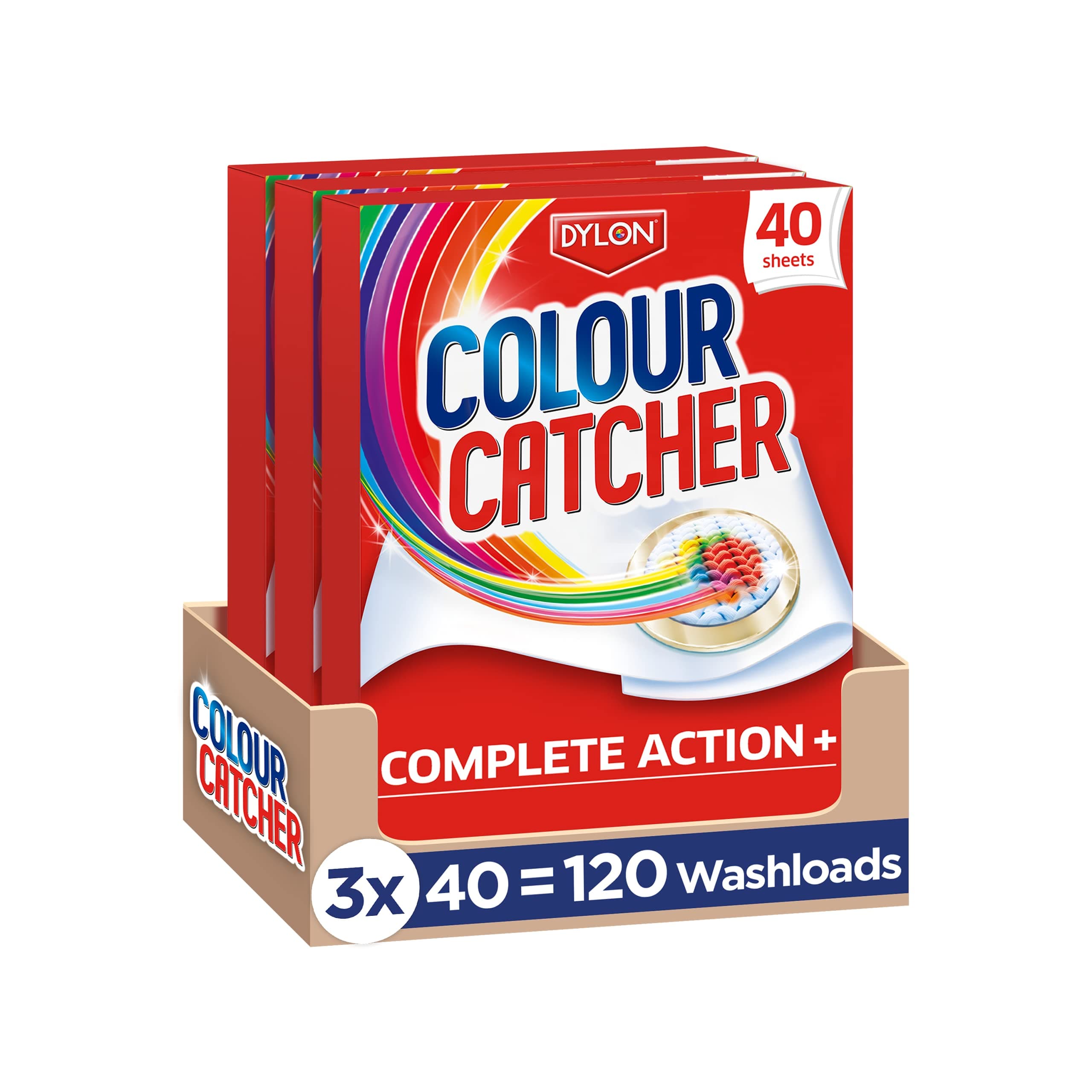 Complete Action+ Laundry Sheets, Helps to Prevent Colour Run and Protects Brightness – 120 sheets