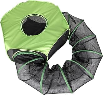 Kitty City Outdoor Catio Mega Kit for Cats, Replacement Parts, and 10' Tunnels,Black